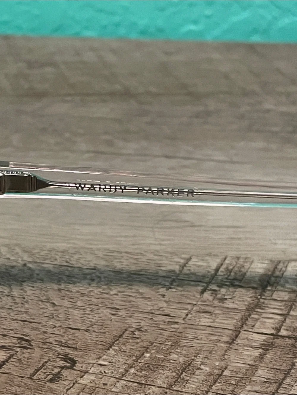 Warby Parker Clear Frame Sunglasses with Dark Lenses